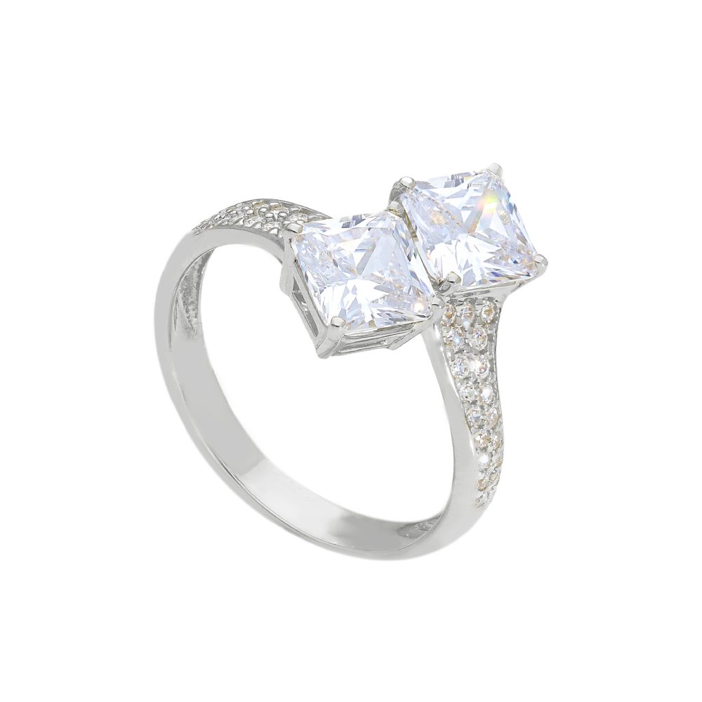 750/18K Zirkonia Damenring