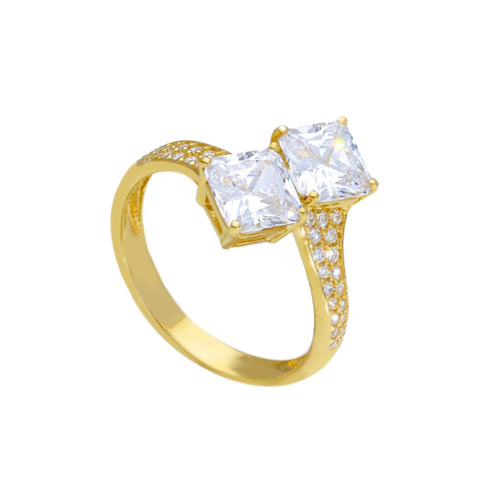 750/18K Zirkonia Damenring